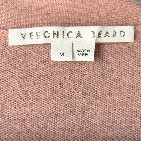 Veronica Beard Rosewood Arta 100% Cashmere Cardigan Tortoise Shell Button - Picture 4 of 9